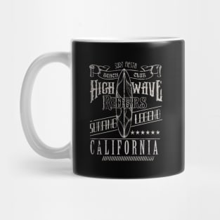 vintage California surf riders typography Mug